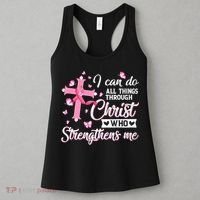 Breast Cancer I Can Do All Things Through Christ Women's Tank Top thumb 3