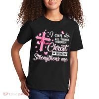 Breast Cancer I Can Do All Things Through Christ Kids T-Shirt thumb 2