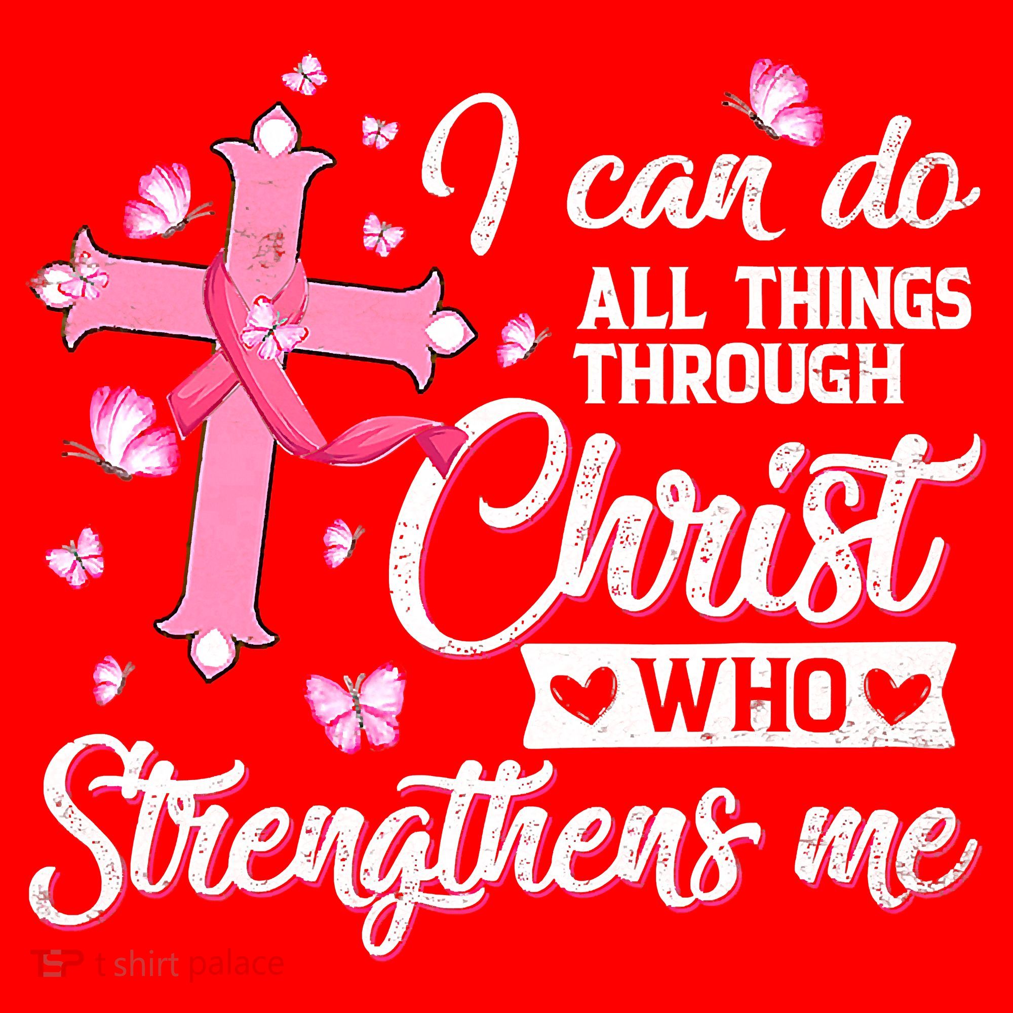 Breast Cancer I Can Do All Things Through Christ Santa Hat