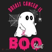 Breast Cancer Is Boo Sheet Halloween Ghost Women's Sweatshirt thumb 2