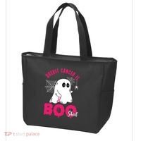 Breast Cancer Is Boo Sheet Halloween Ghost Tote Bag thumb 3