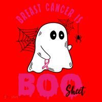 Breast Cancer Is Boo Sheet Halloween Ghost Santa Hat thumb 1