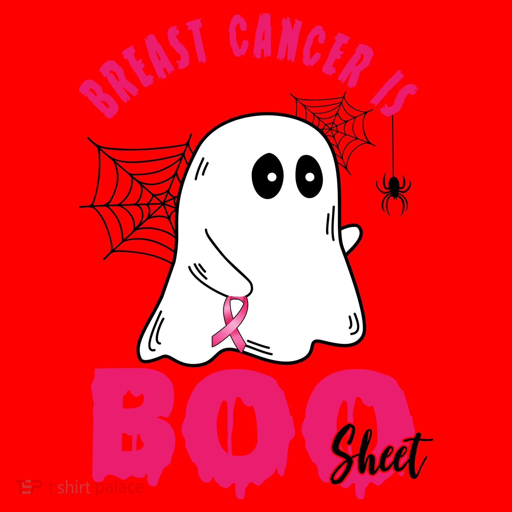 Breast Cancer Is Boo Sheet Halloween Ghost Santa Hat