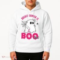 Breast Cancer Is Boo Sheet Halloween Ghost Hoodie thumb 2