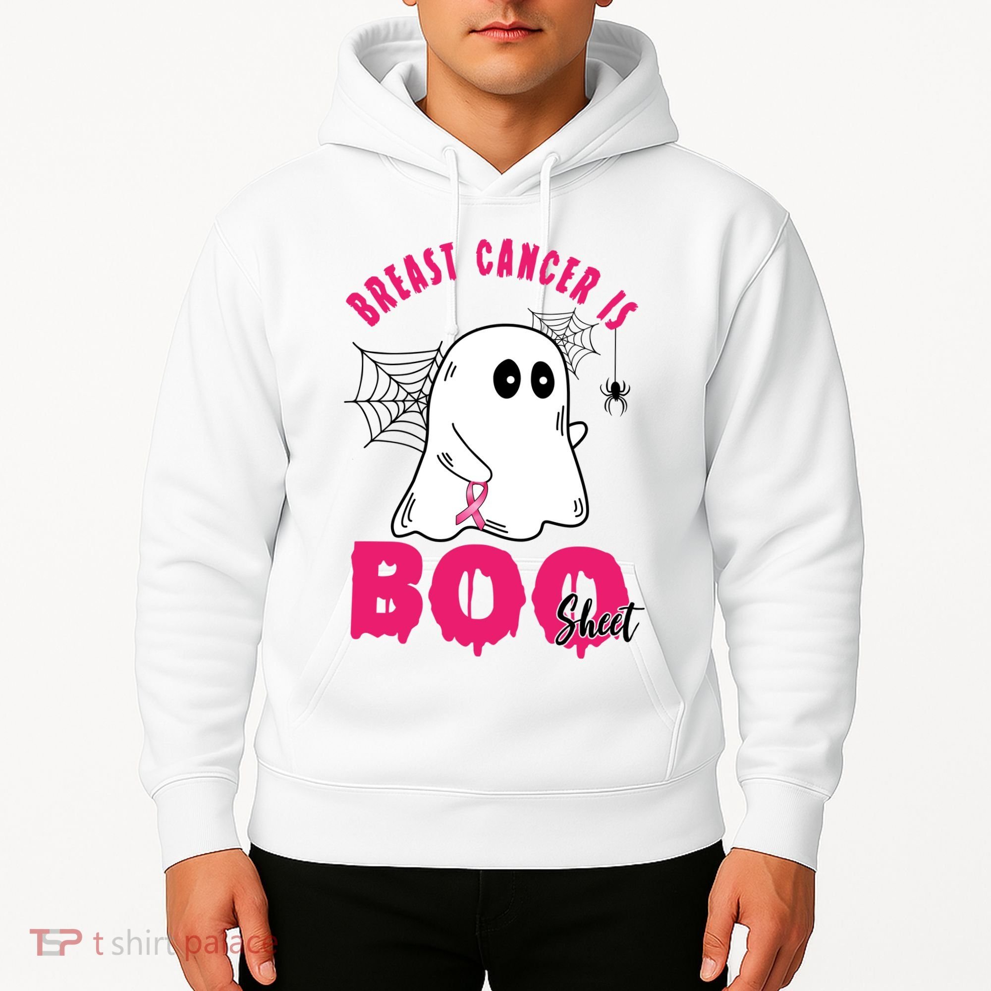 Breast Cancer Is Boo Sheet Halloween Ghost Hoodie