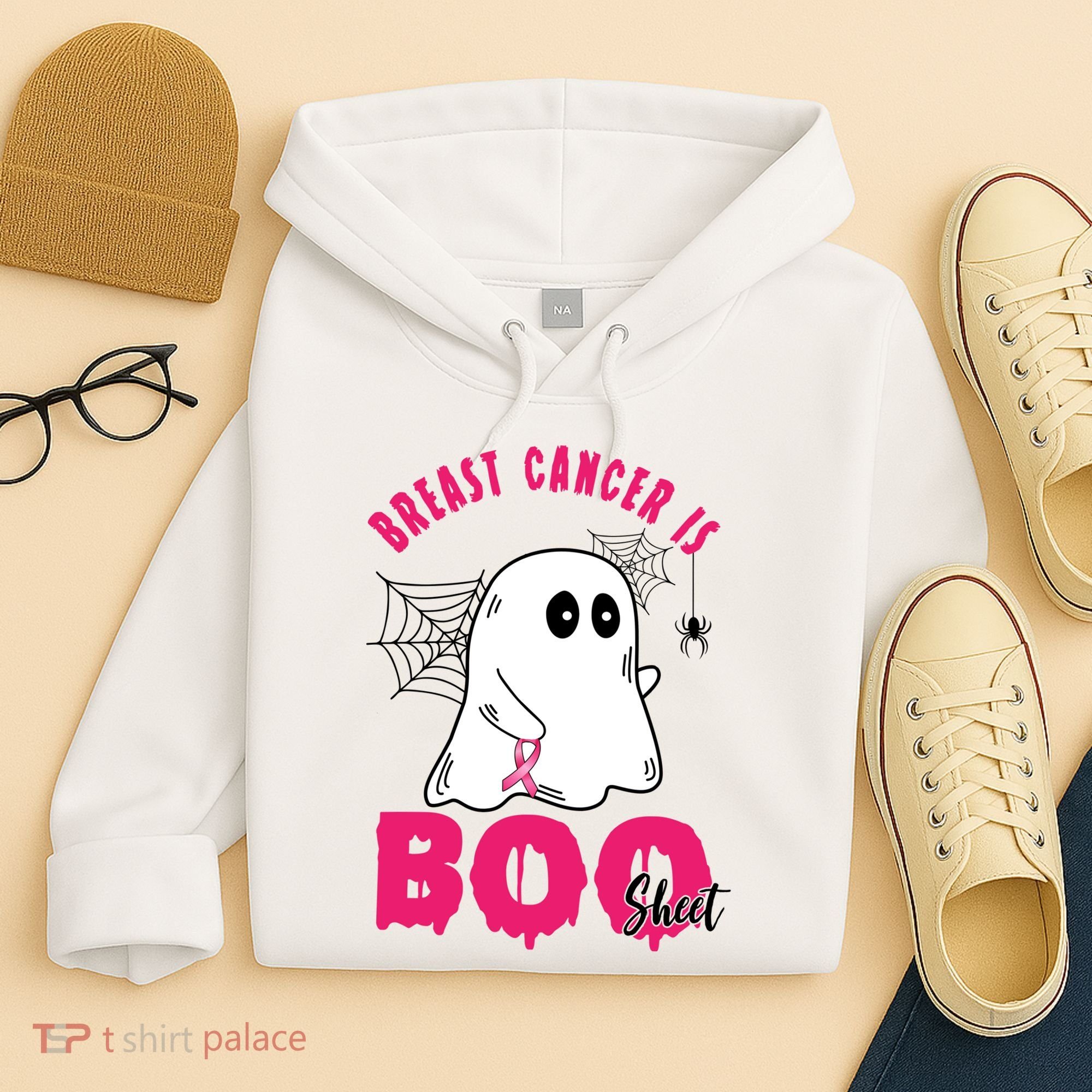 Breast Cancer Is Boo Sheet Halloween Ghost Hoodie