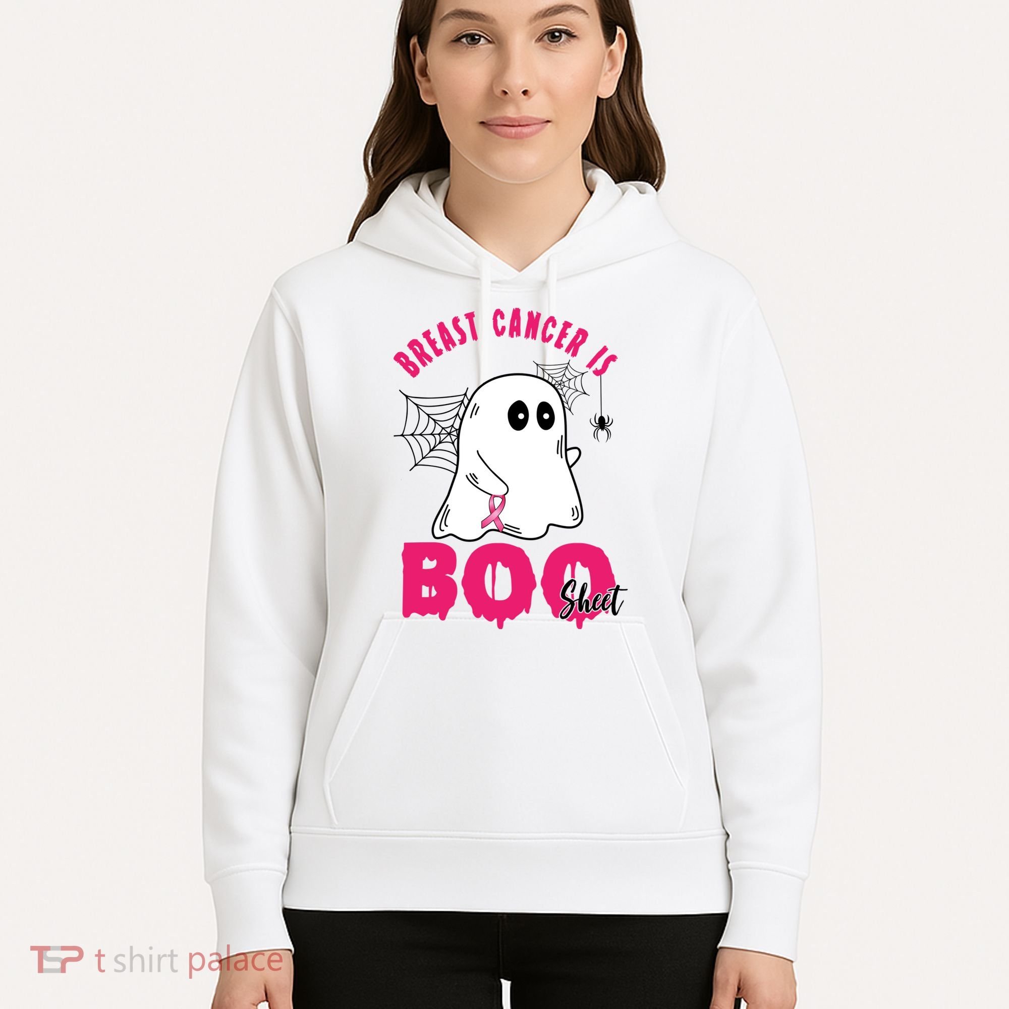 Breast Cancer Is Boo Sheet Halloween Ghost Hoodie
