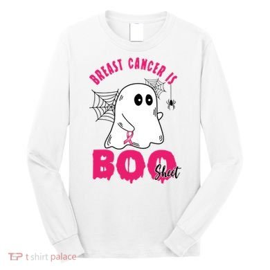 Breast Cancer Is Boo Sheet Halloween Ghost Long Sleeve Shirt