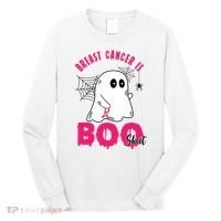 Breast Cancer Is Boo Sheet Halloween Ghost Long Sleeve Shirt thumb 0