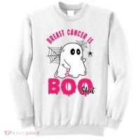 Breast Cancer Is Boo Sheet Halloween Ghost Sweatshirt thumb 0