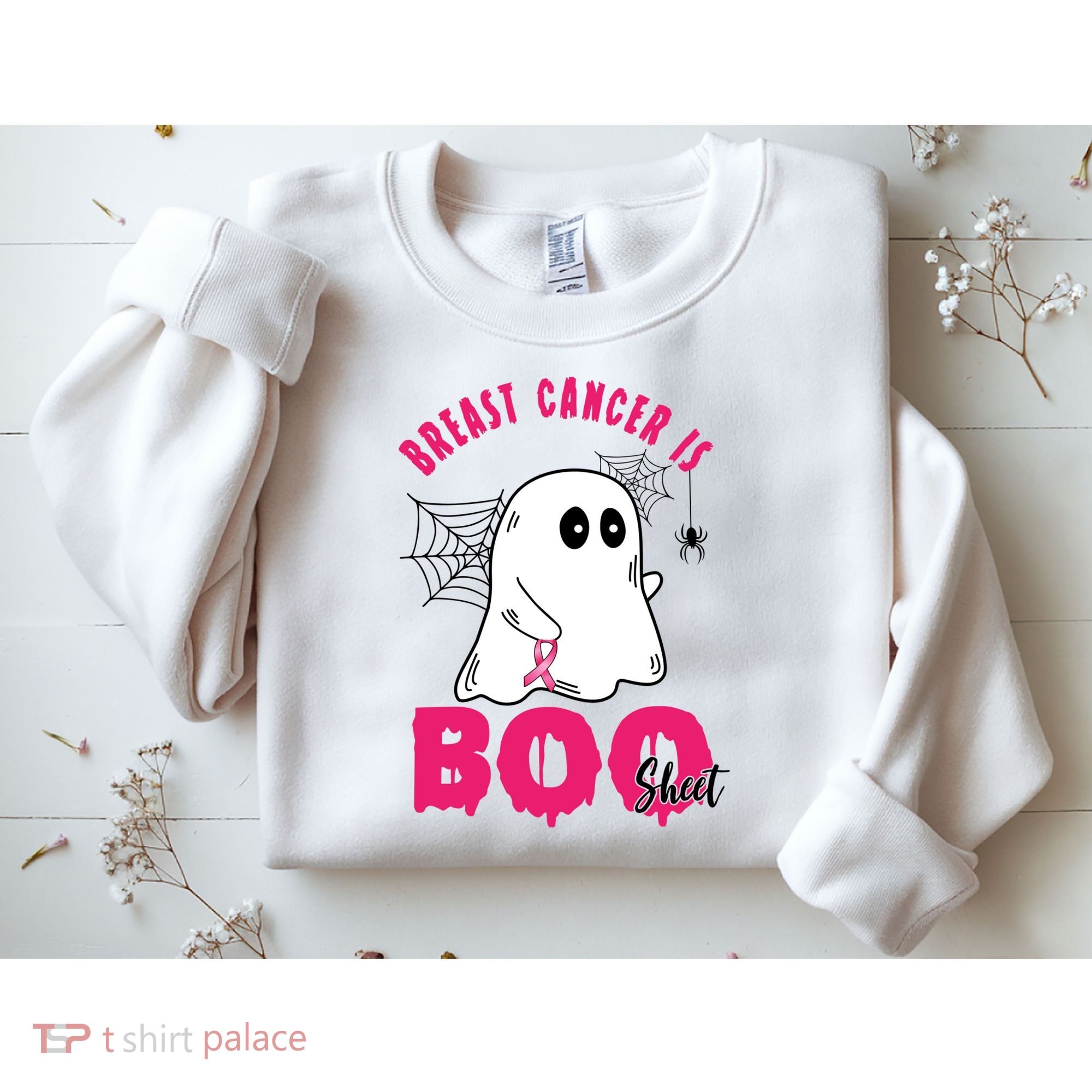 Breast Cancer Is Boo Sheet Halloween Ghost Sweatshirt