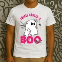 Breast Cancer Is Boo Sheet Halloween Ghost T-Shirt thumb 3