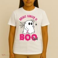 Breast Cancer Is Boo Sheet Halloween Ghost T-Shirt thumb 4