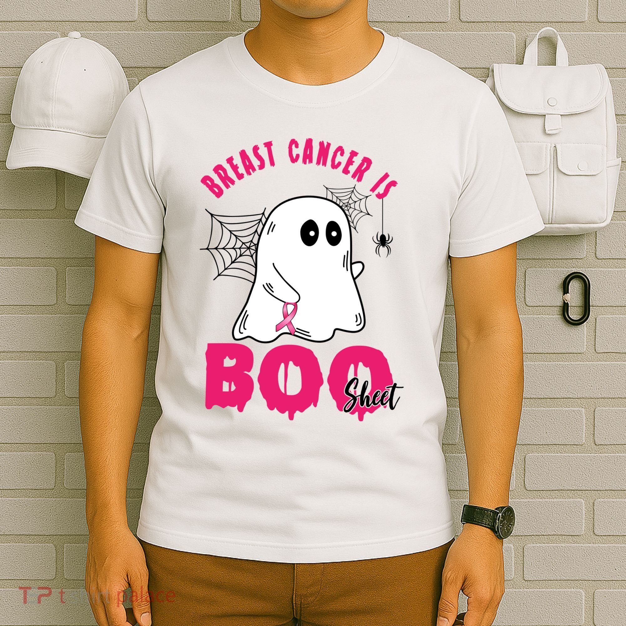 Breast Cancer Is Boo Sheet Halloween Ghost T-Shirt