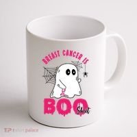 Breast Cancer Is Boo Sheet Halloween Ghost Coffee Mug thumb 1