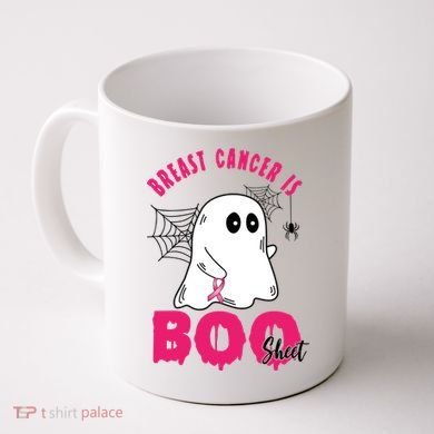 Breast Cancer Is Boo Sheet Halloween Ghost Coffee Mug