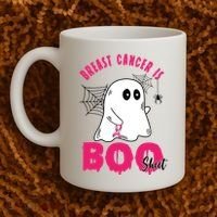 Breast Cancer Is Boo Sheet Halloween Ghost Coffee Mug thumb 2