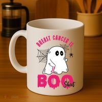 Breast Cancer Is Boo Sheet Halloween Ghost Coffee Mug thumb 4