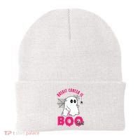 Breast Cancer Is Boo Sheet Halloween Ghost Beanie thumb 0