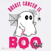 Breast Cancer Is Boo Sheet Halloween Ghost Women's Hoodie thumb 2