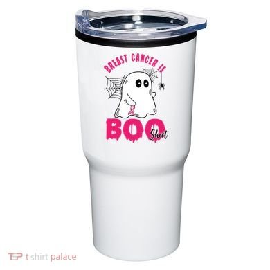 Breast Cancer Is Boo Sheet Halloween Ghost Tumbler