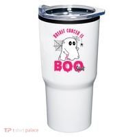 Breast Cancer Is Boo Sheet Halloween Ghost Tumbler thumb 0