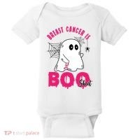 Breast Cancer Is Boo Sheet Halloween Ghost Baby Bodysuit thumb 0