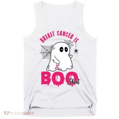 Breast Cancer Is Boo Sheet Halloween Ghost Tank Top