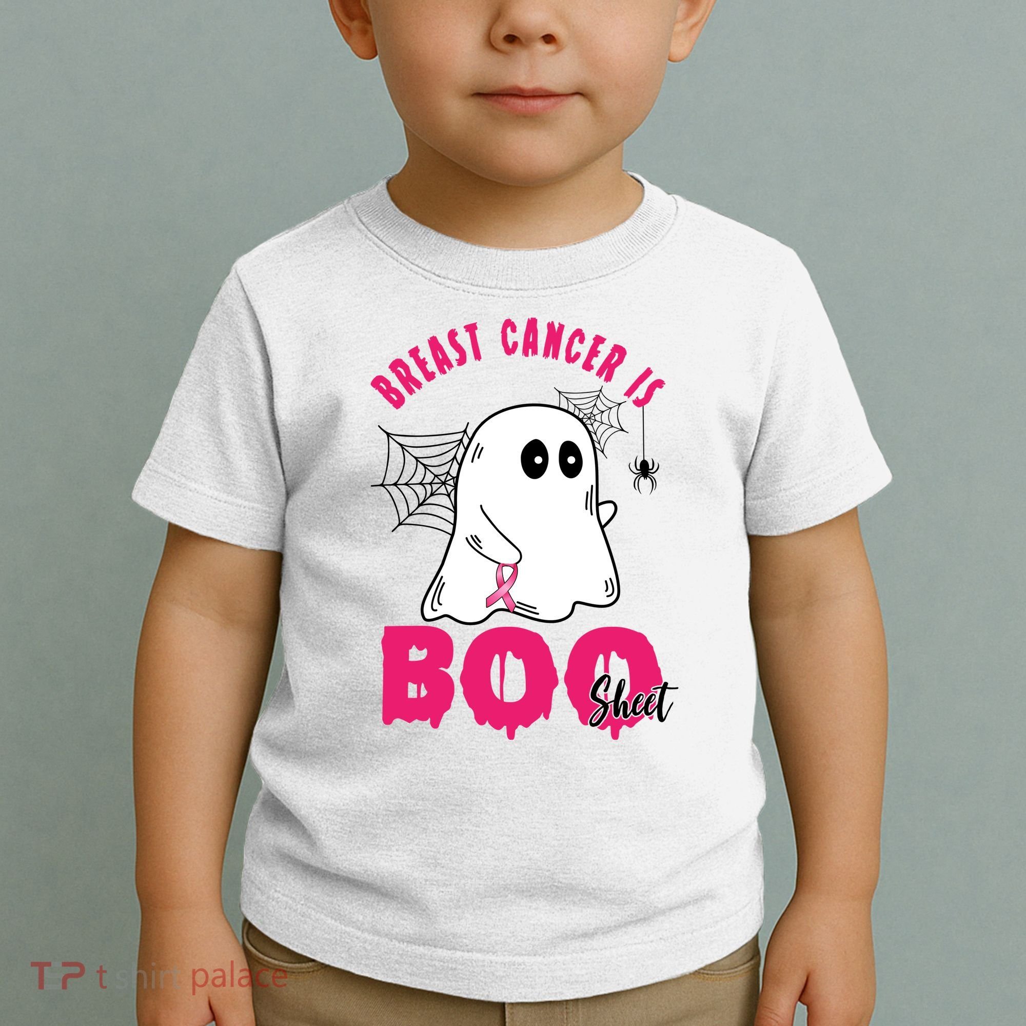 Breast Cancer Is Boo Sheet Halloween Ghost Toddler T-Shirt