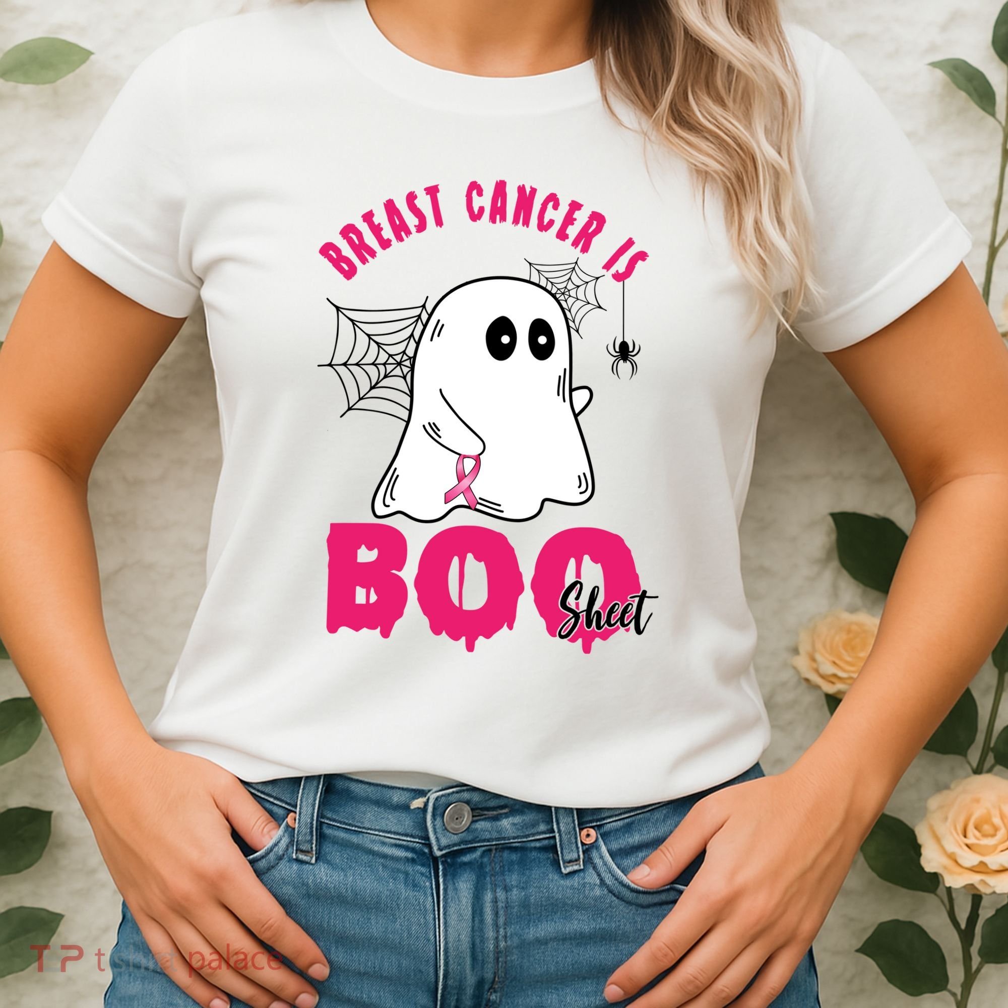 Breast Cancer Is Boo Sheet Halloween Ghost Women's T-Shirt