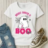 Breast Cancer Is Boo Sheet Halloween Ghost Women's T-Shirt thumb 3