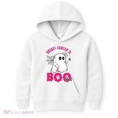 Breast Cancer Is Boo Sheet Halloween Ghost Kids Hoodie
