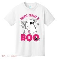 Breast Cancer Is Boo Sheet Halloween Ghost Kids T-Shirt thumb 0