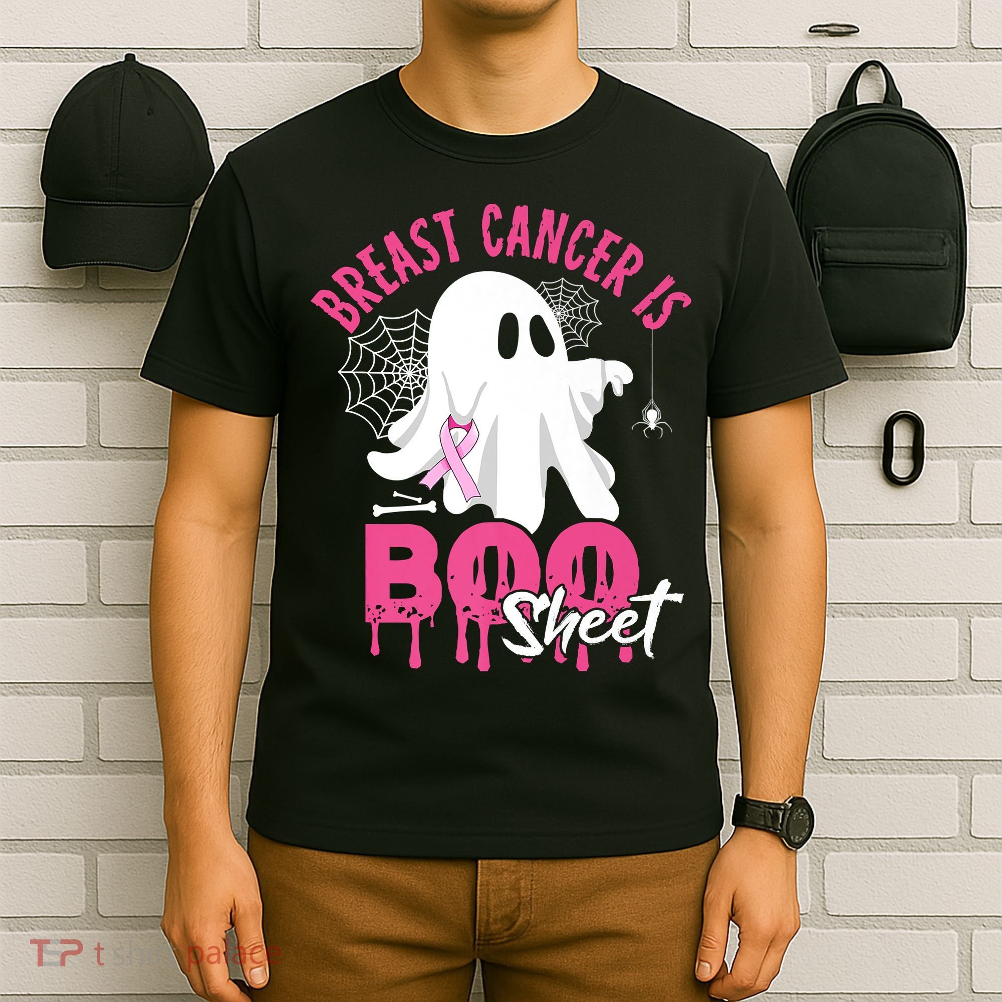 Breast Cancer Is Boo Sheet Halloween Breast Cancer Awareness T-Shirt