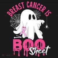 Breast Cancer Is Boo Sheet Halloween Breast Cancer Awareness T-Shirt thumb 7