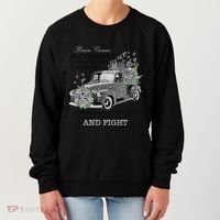 Brain Cancer Is A Journey Brain Cancer Awareness Gift Women's Sweatshirt thumb 0