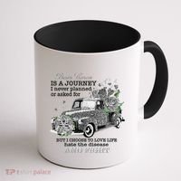 Brain Cancer Is A Journey Brain Cancer Awareness Gift Coffee Mug thumb 1