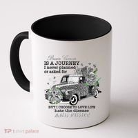 Brain Cancer Is A Journey Brain Cancer Awareness Gift Coffee Mug thumb 0