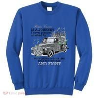 Brain Cancer Is A Journey Brain Cancer Awareness Gift Sweatshirt thumb 0