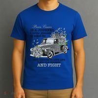 Brain Cancer Is A Journey Brain Cancer Awareness Gift T-Shirt thumb 3