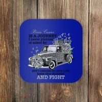 Brain Cancer Is A Journey Brain Cancer Awareness Gift Coaster thumb 0