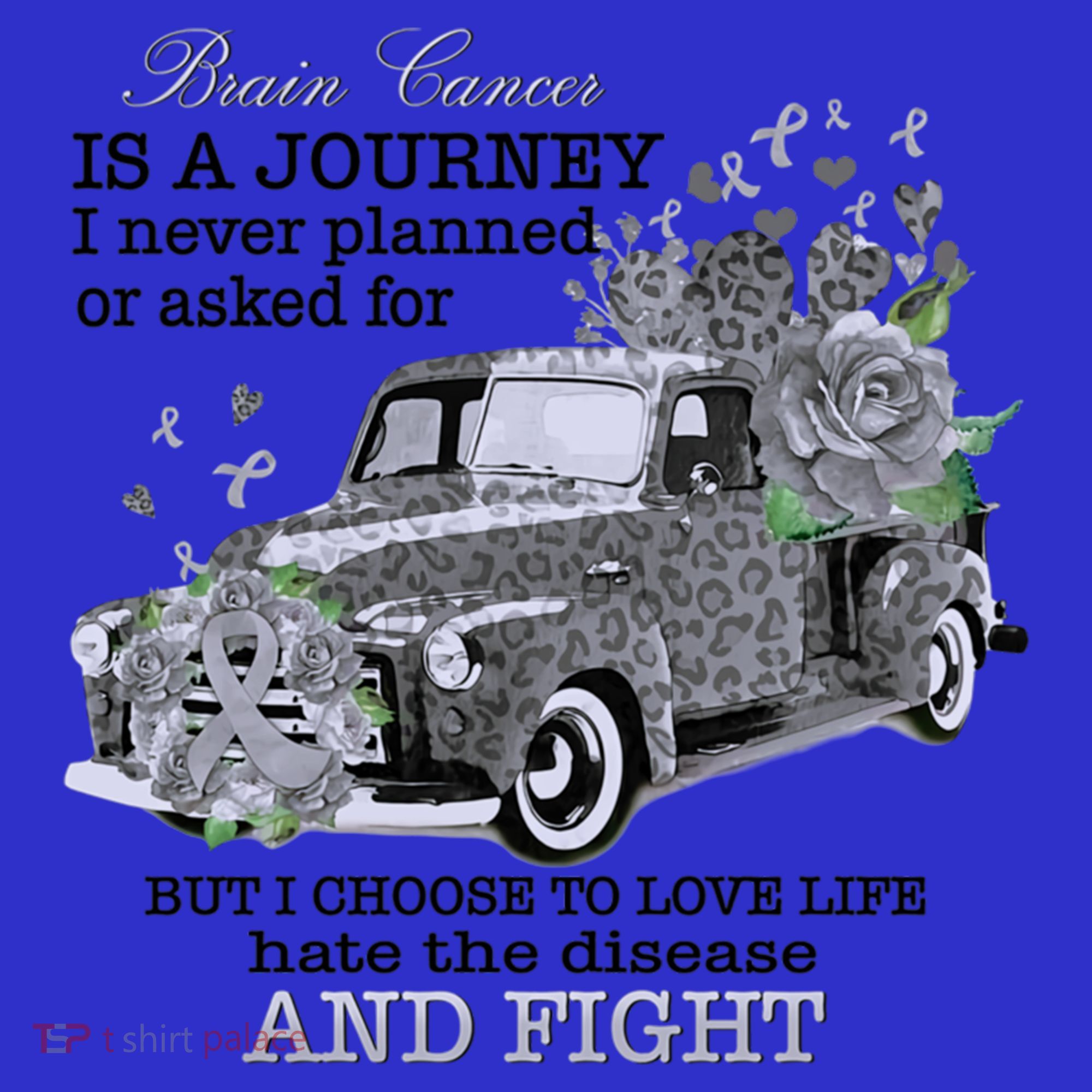Brain Cancer Is A Journey Brain Cancer Awareness Gift Mousepad