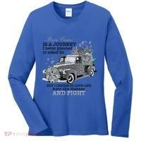 Brain Cancer Is A Journey Brain Cancer Awareness Gift Women's Long Sleeve Shirt thumb 0