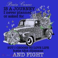 Brain Cancer Is A Journey Brain Cancer Awareness Gift Kids Sweatshirt thumb 2