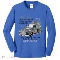 Brain Cancer Is A Journey Brain Cancer Awareness Gift Kids Long Sleeve Shirt thumb 0