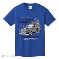 Brain Cancer Is A Journey Brain Cancer Awareness Gift Kids T-Shirt thumb 0