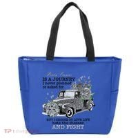 Brain Cancer Is A Journey Brain Cancer Awareness Gift Tote Bag thumb 0