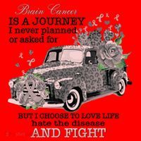 Brain Cancer Is A Journey Brain Cancer Awareness Gift Santa Hat thumb 1
