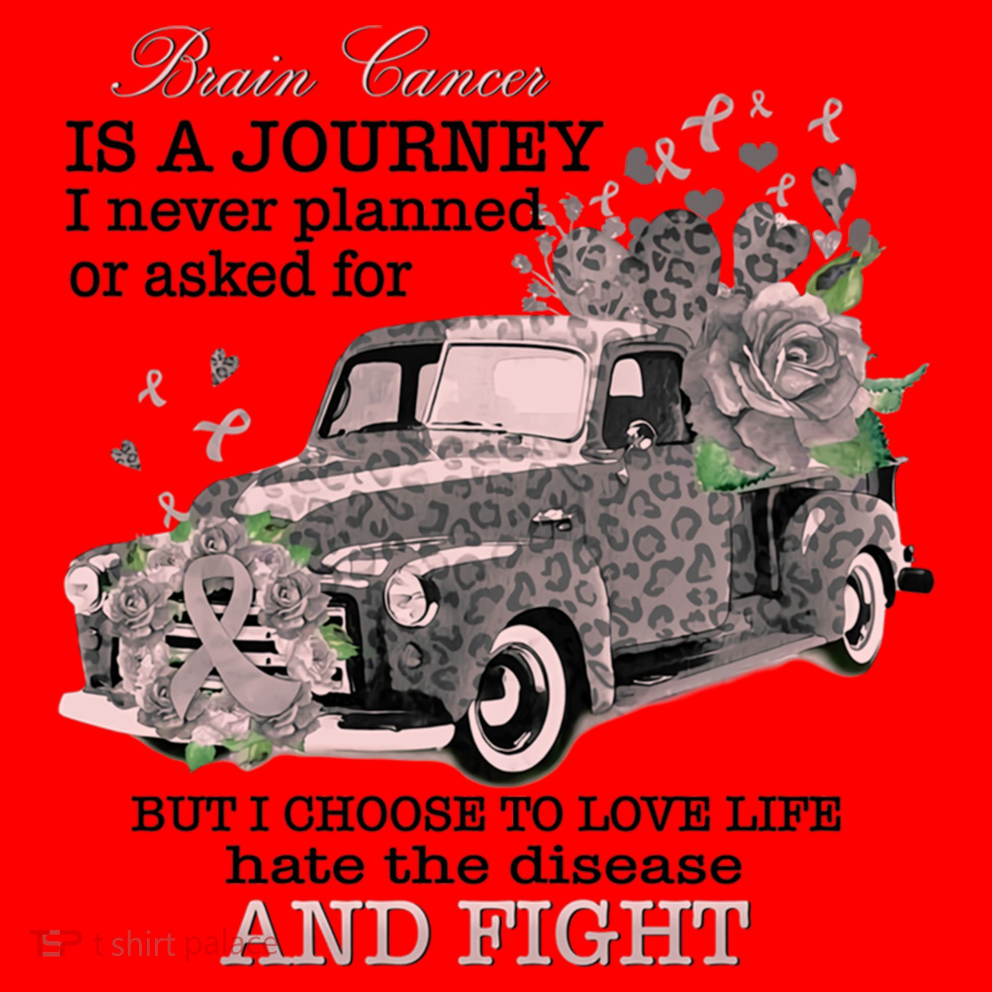 Brain Cancer Is A Journey Brain Cancer Awareness Gift Santa Hat