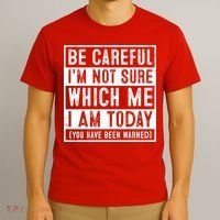 Be Careful I'm Not Sure Which Me I Am Today You Have Been Warned T-Shirt thumb 3